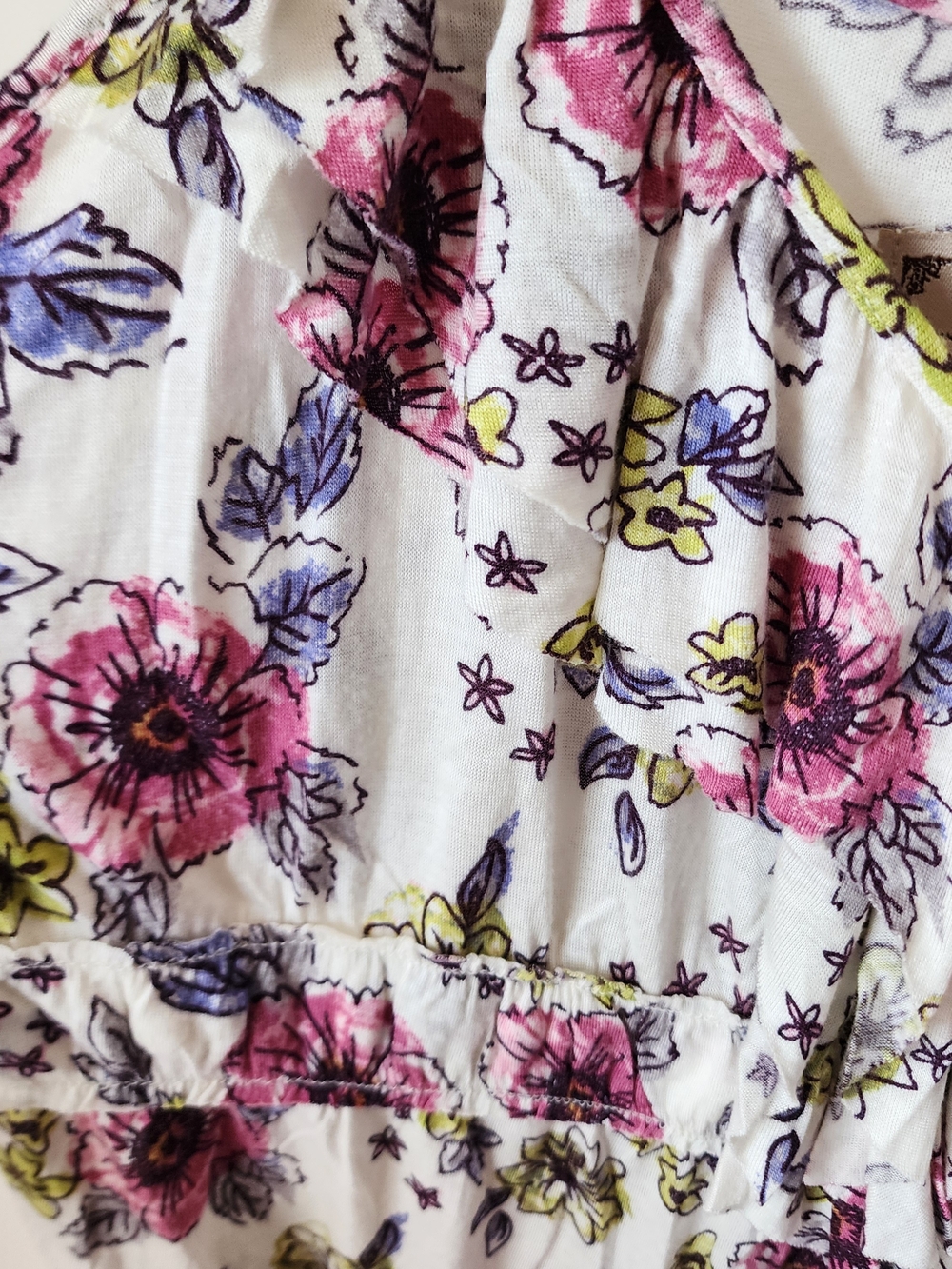 Floral Ruffle Tank Top - Picture 5 of 12